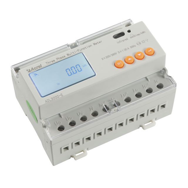 3 phase 4 wire rail type energy meter